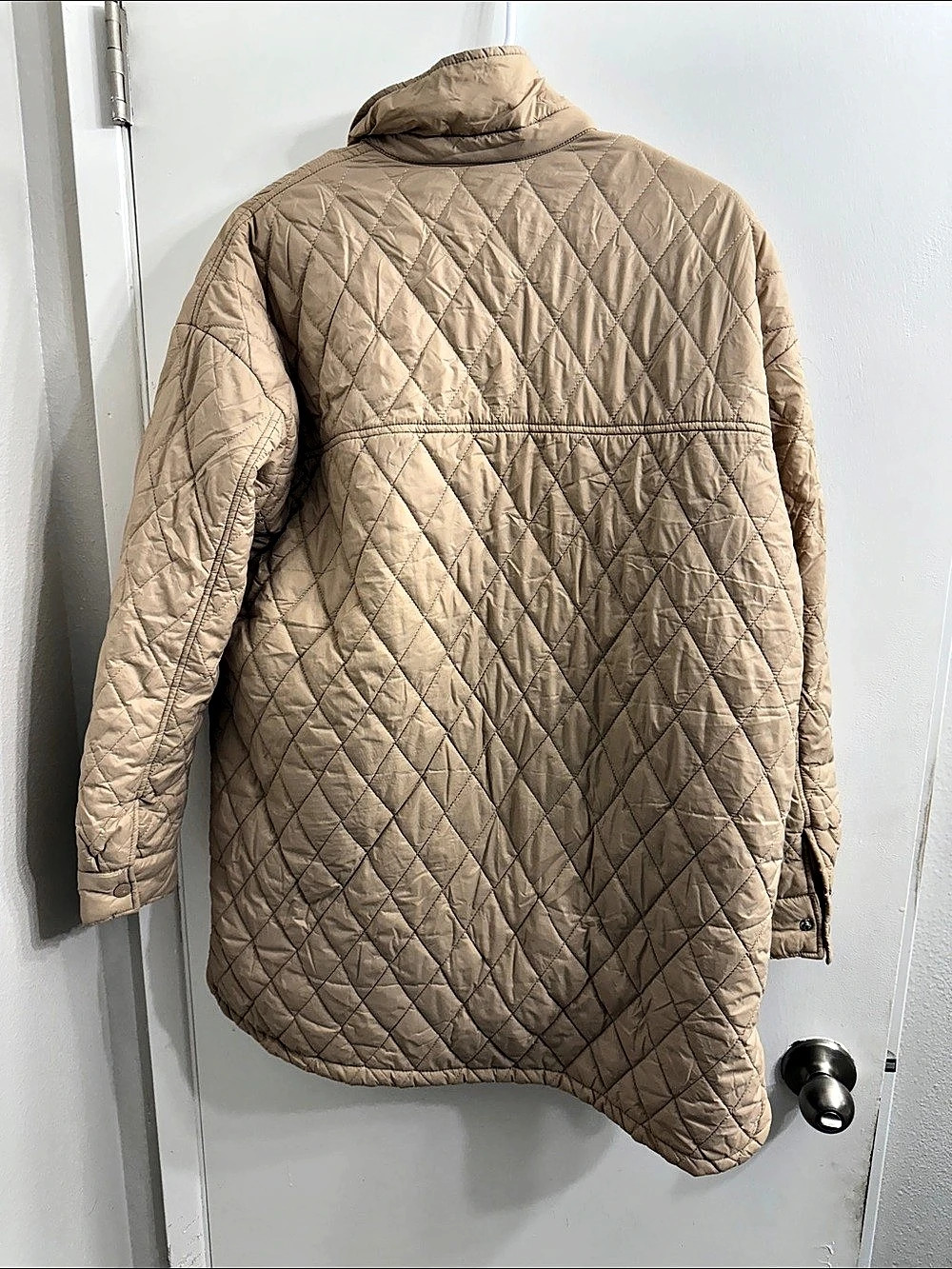 Forever 21 Dolman Quilted Knit Jacket in Beige - Picture 2 of 8